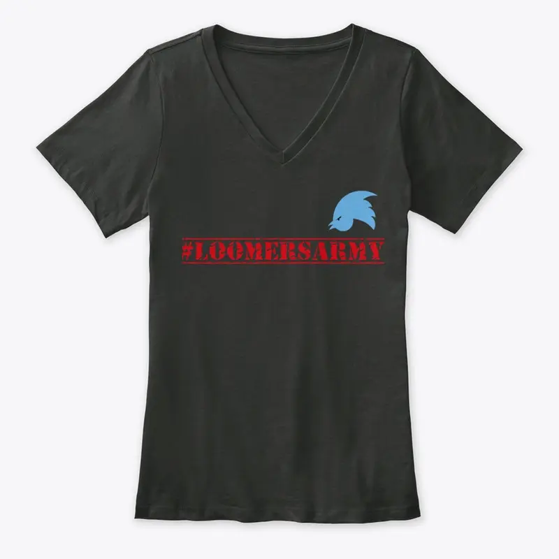 V-Neck #LOOMERSARMY Womens T