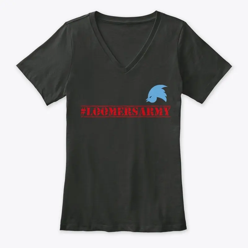 V-Neck #LOOMERSARMY Womens T